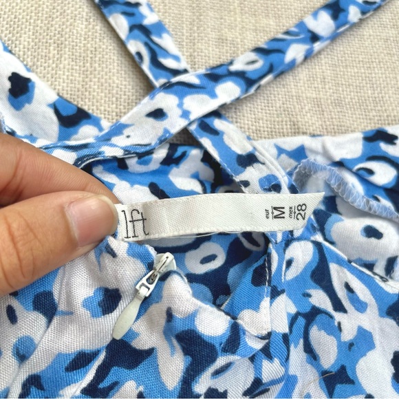 Blue Floral Cross-back Dress - Picture 6 of 6